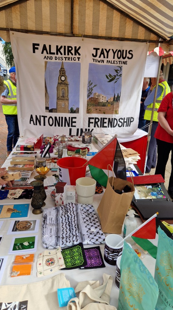 Stall with produce at Charities day