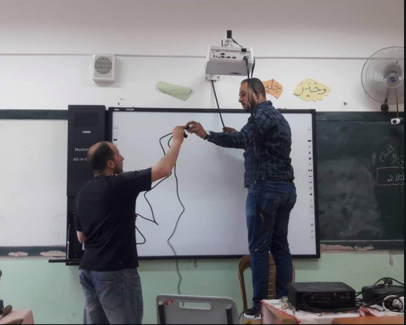 teachers with whiteboard